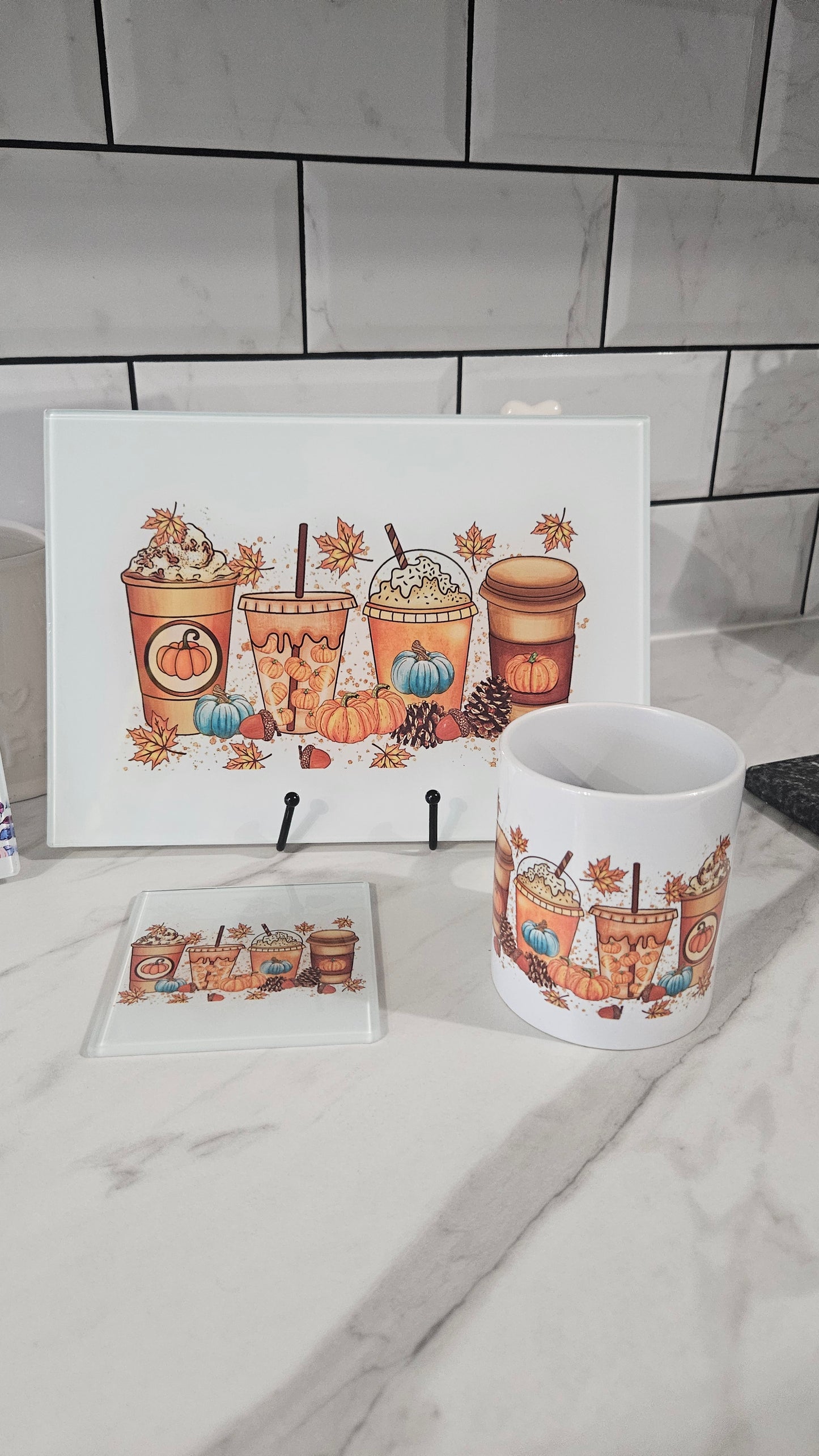 Mug, coaster & placemat set