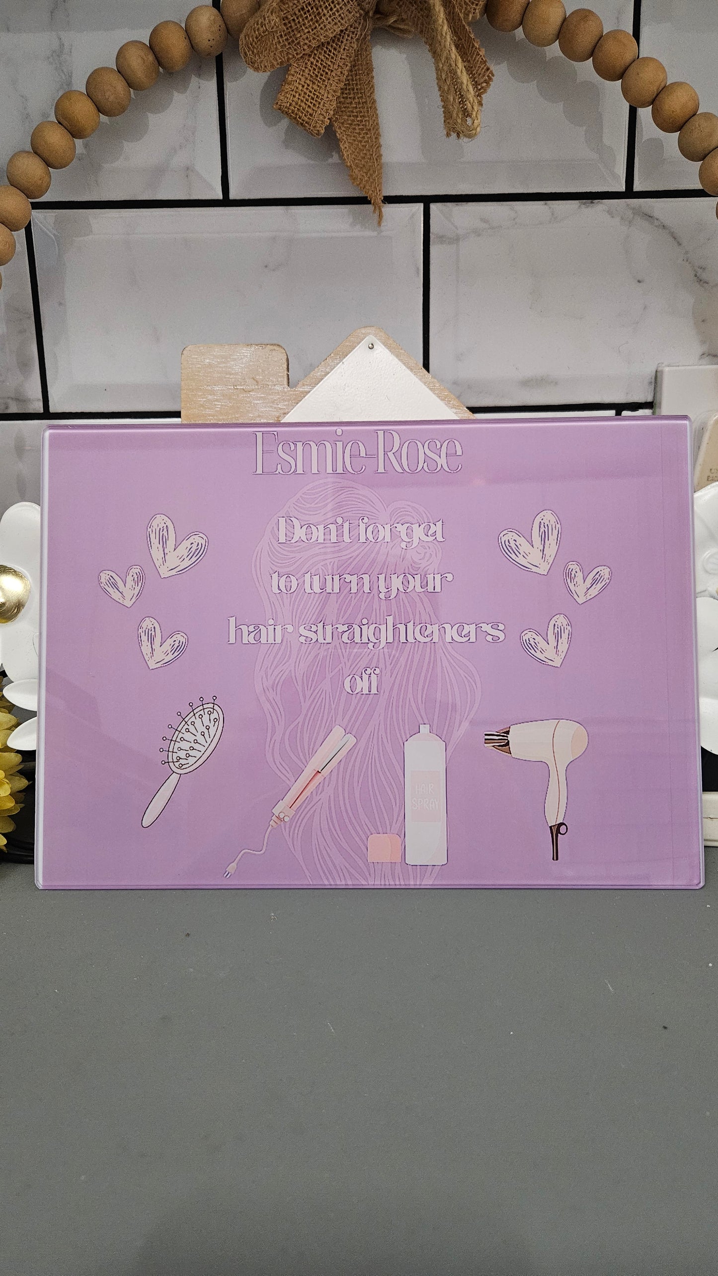 Hair straightener boards