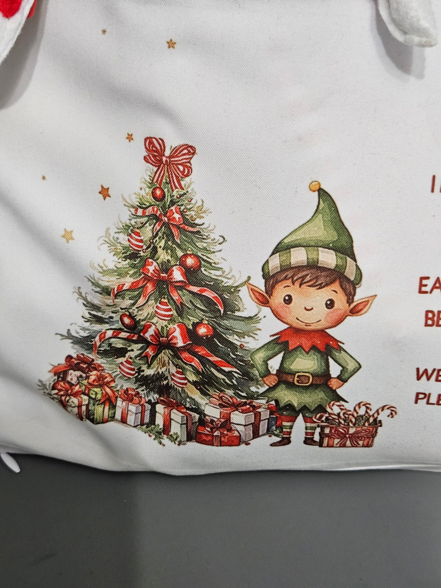 Personalised Elf Return Pillow.