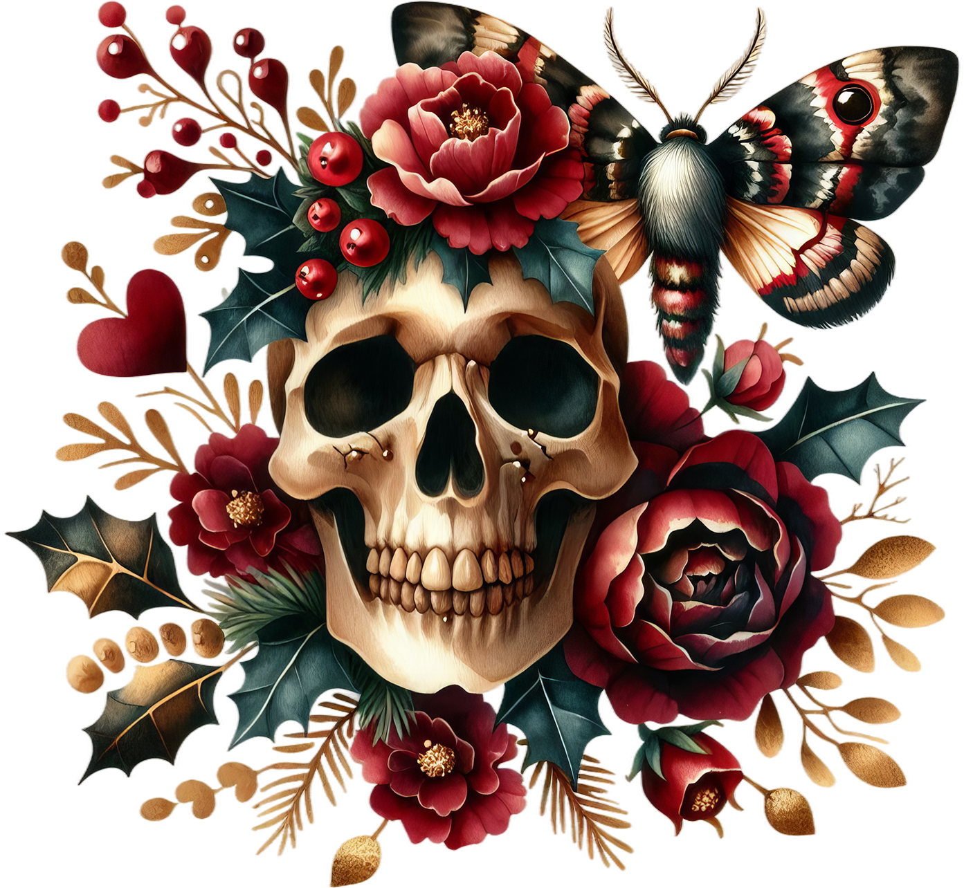 Christmas skulls Design