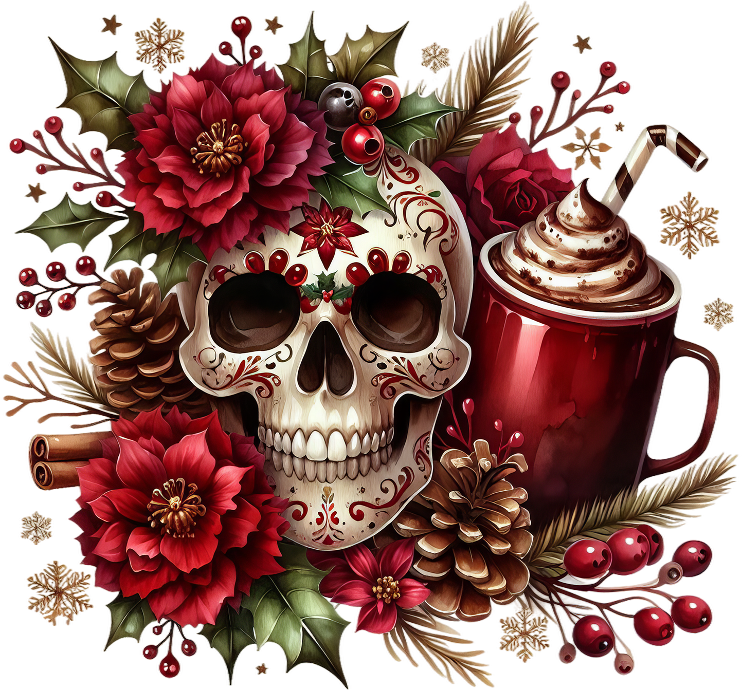 Christmas skulls Design