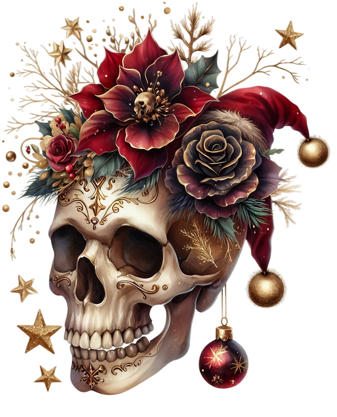 Christmas skulls Design