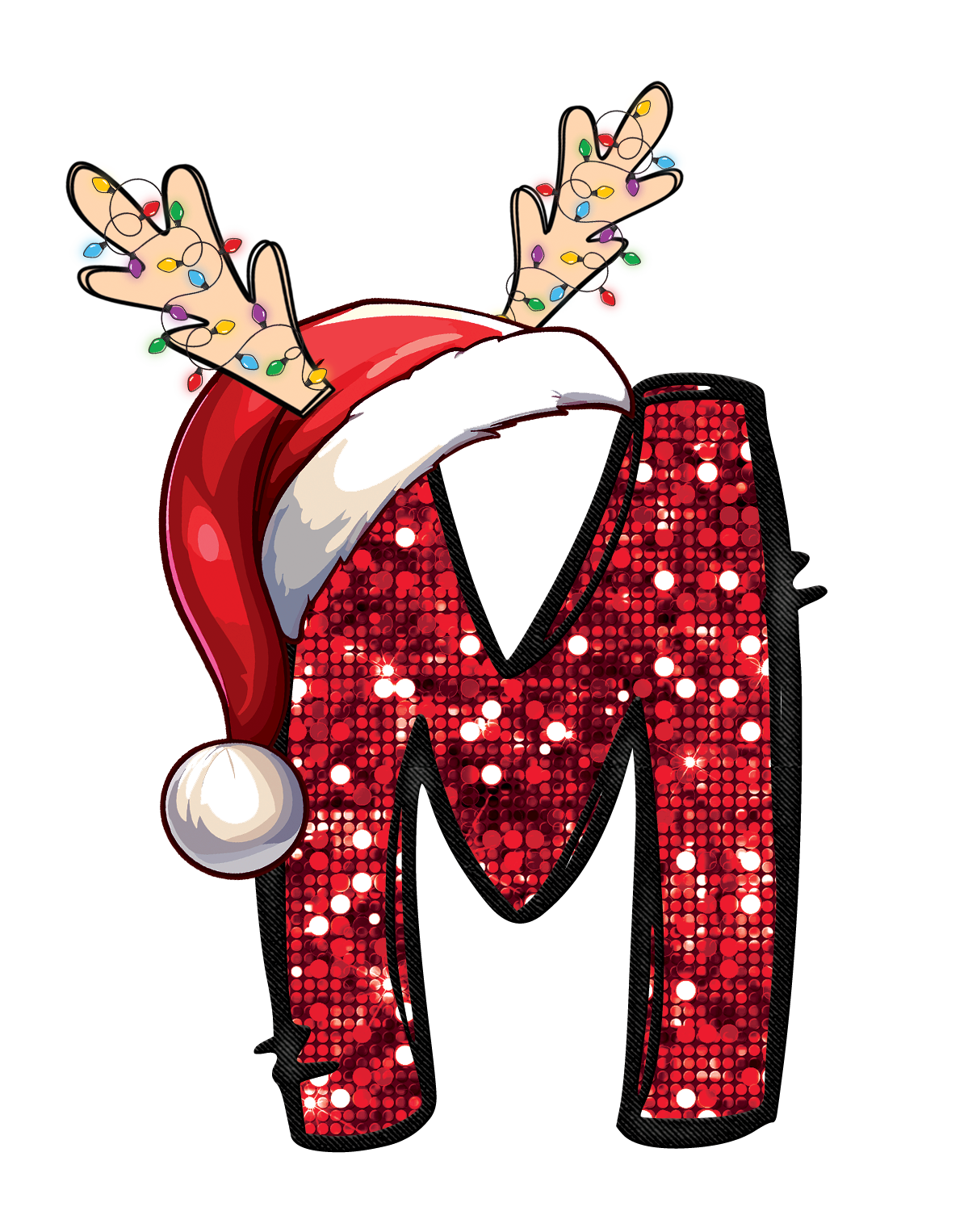 Christmas Alphabet Design..M