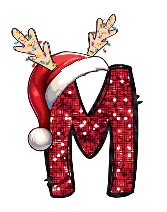 Christmas Alphabet Design..M