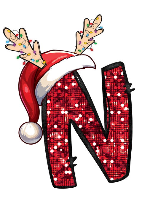 Christmas Alphabet Design..N