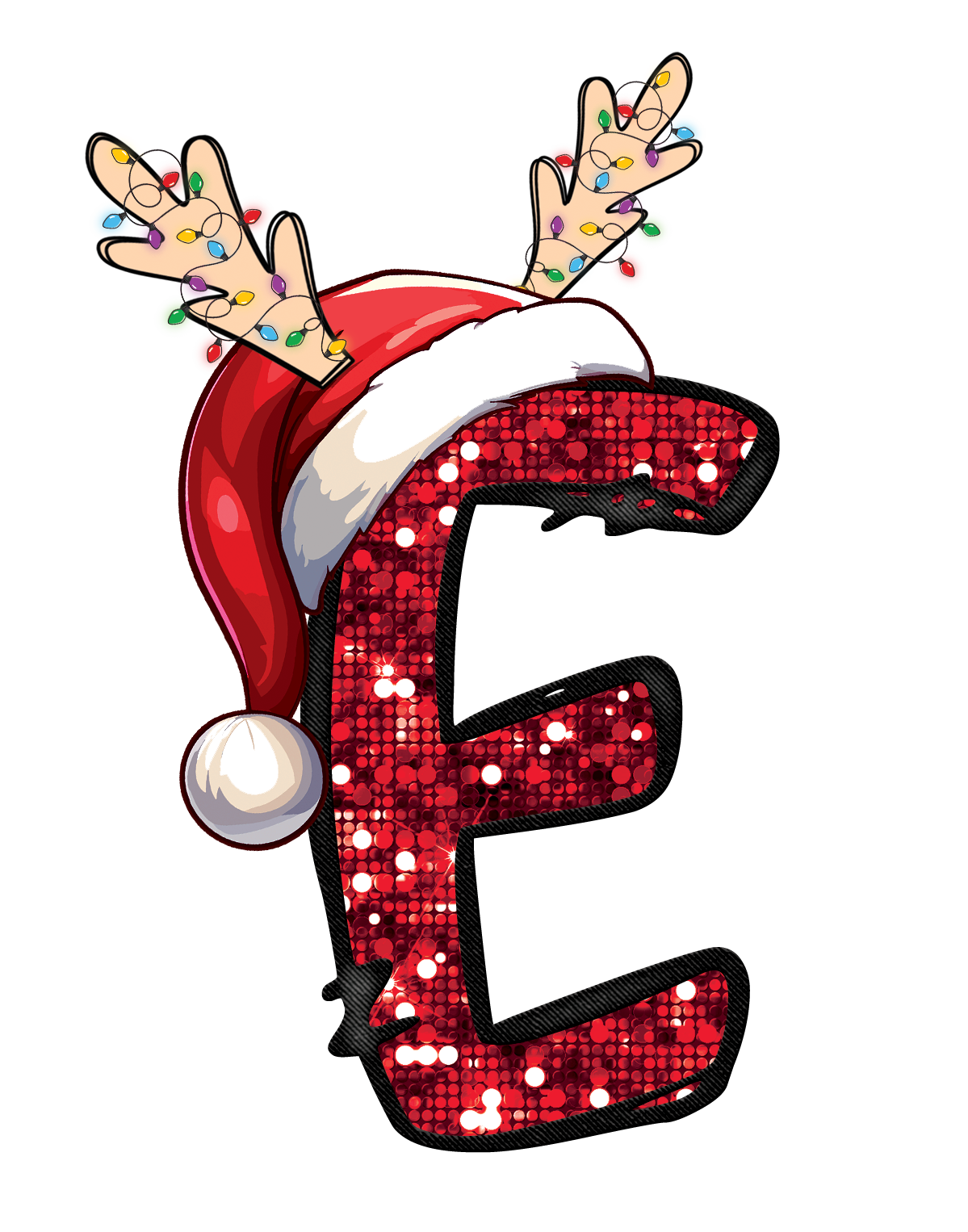 Christmas Alphabet Design..E