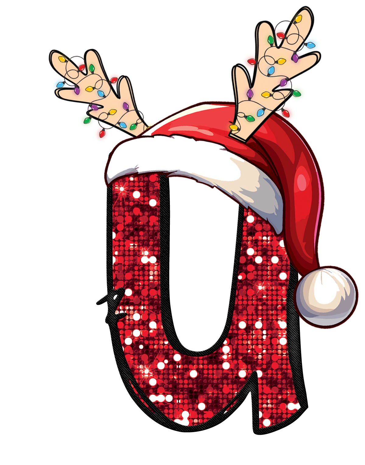 Christmas Alphabet Design..U