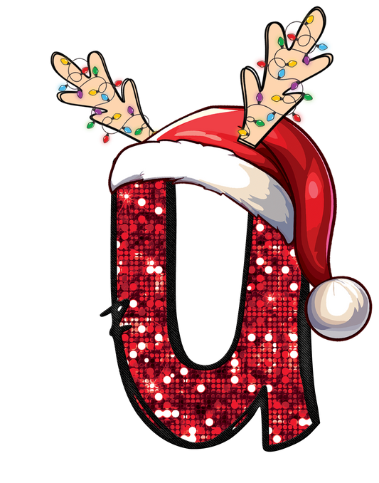 Christmas Alphabet Design..U