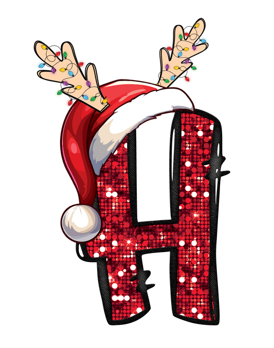 Christmas Alphabet Design..H