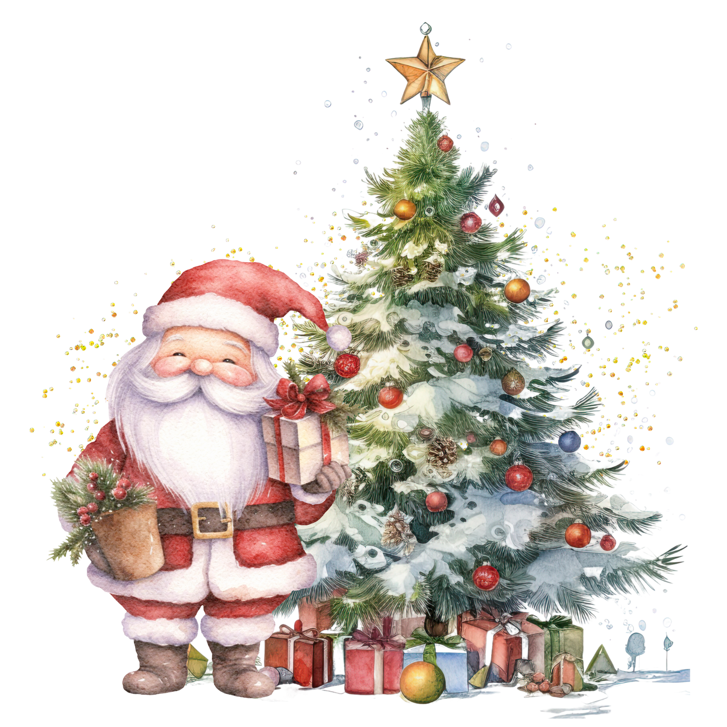 Cute Santa & Tree Design